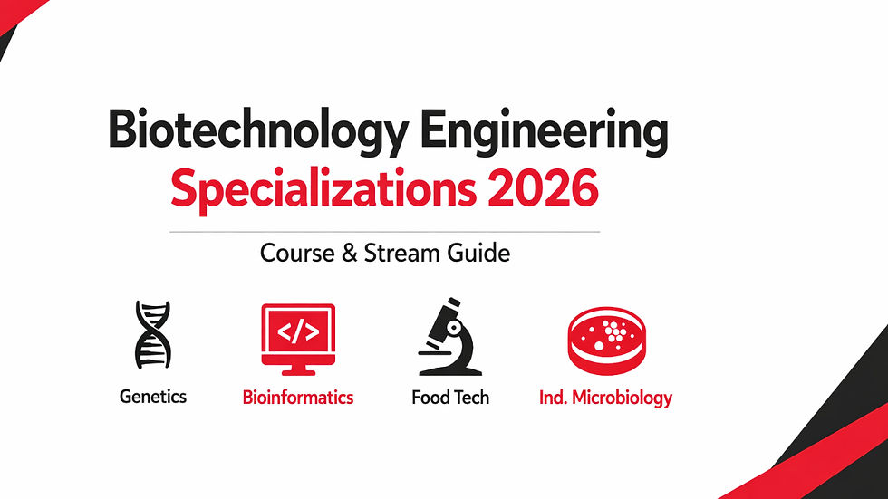 Biotechnology Engineering Specializations 2026: Course & Stream Guide