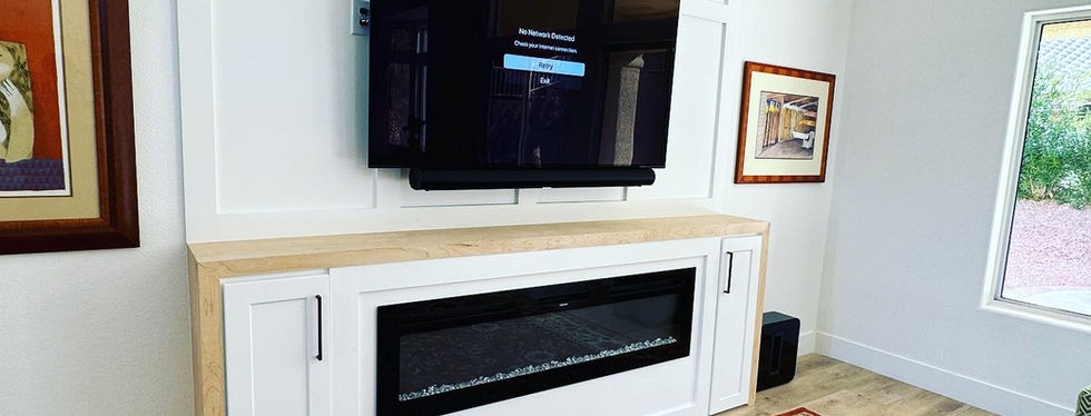 55-inch TV mounted on an accent wall in a Las Vegas NV home, centered and leveled for a clean residential TV installation.