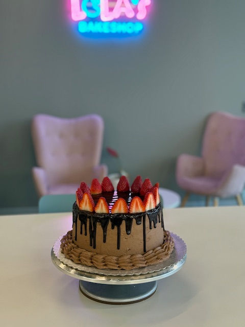 chocolate strawberry cake from Lola's bakeshop