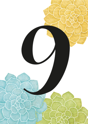 Designer Downloads : Succulent Table Number Free Printables!