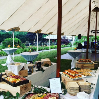 wedding reception display from Events by The Lunch Box