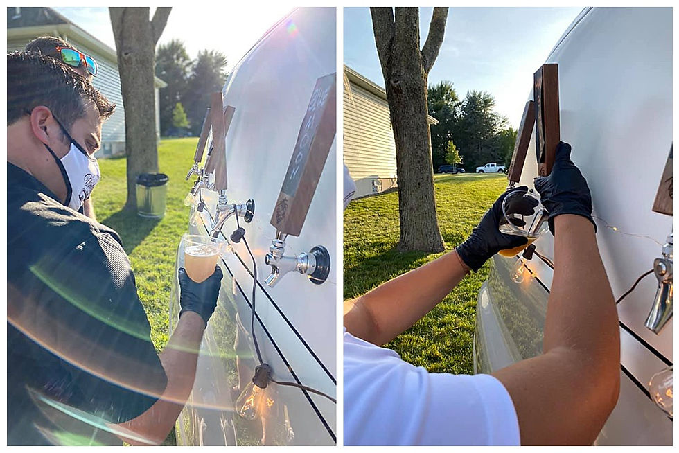 Two experienced Vintage Taps bartenders are on hand to service guests in drinks of their choice
