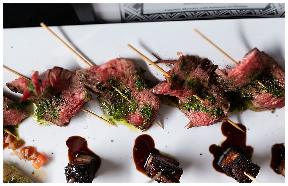 Prime rib appetizers prepared by Farmhouse Table.