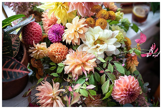 saturated flowers for wedding decor