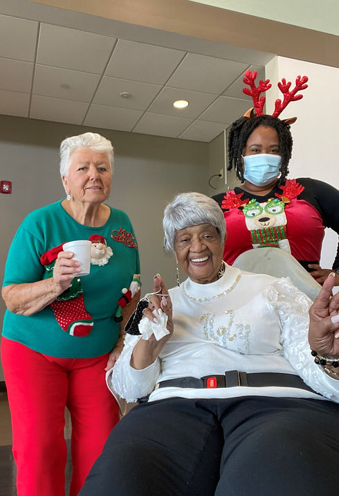Slidell Activity Center members in their Christmas Sweaters