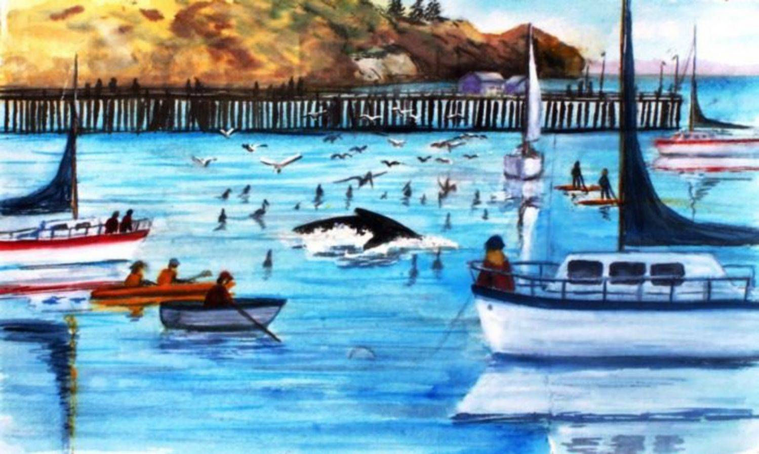 Whales at Avila Beach - Order #AB45