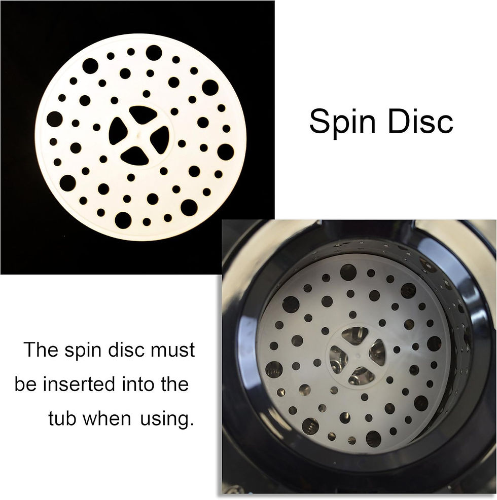 Thumbnail: Panda 3200 RPM Portable Compact Laundry Electric Spin Dryer, Stainless Steel