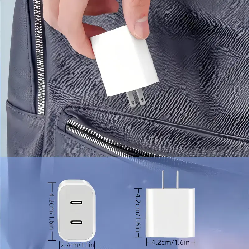 Thumbnail: Fast Charger for iPhone iPhone 16/15, Pack 40W Dual-Port with 3.3ft USB C to C