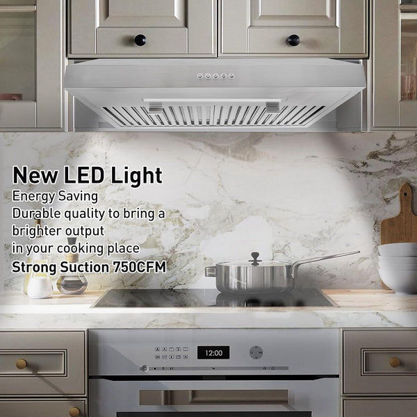 Thumbnail: Vesta Chicago 750CFM  Stainless Steel 24'' Wide Under Cabinet Range Hood