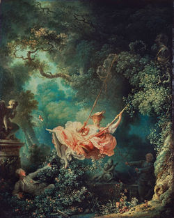 El columpio. 1767. Jean-Honoré  Fragonard. (lo bello)