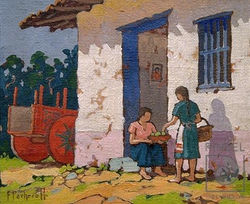 Dos mujeres. sfch. Fausto Pacheco.