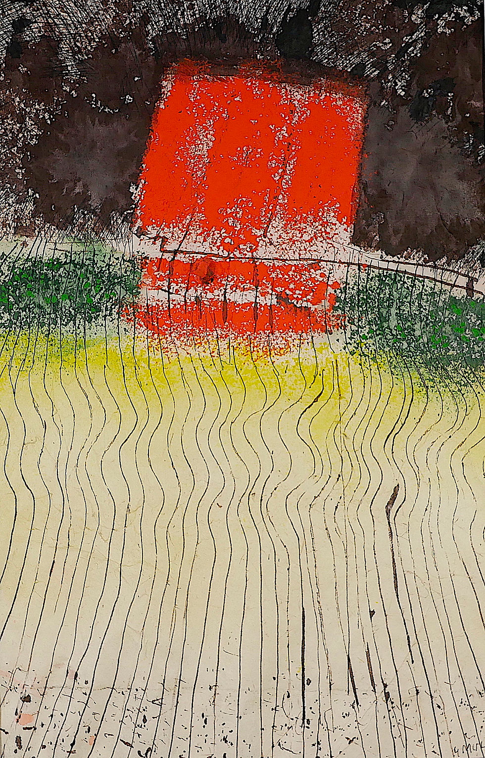 L'été encre-gouache  43,5x28,5