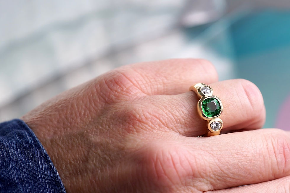 Miniaturbild: Ring Tsavorit/Brillant