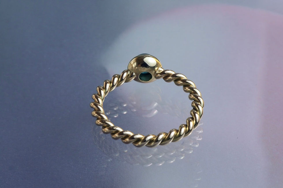 Miniaturbild: Ring Turmalin gekordelt