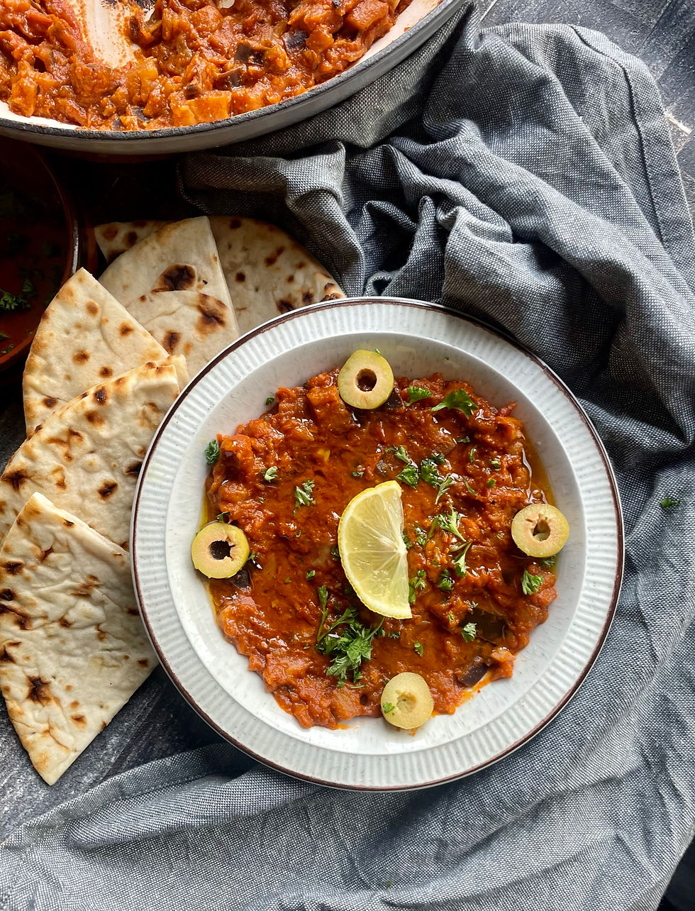 Zaalouk Moroccan eggplant dip