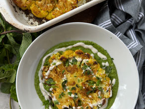 Indian inspired roasted cauliflower