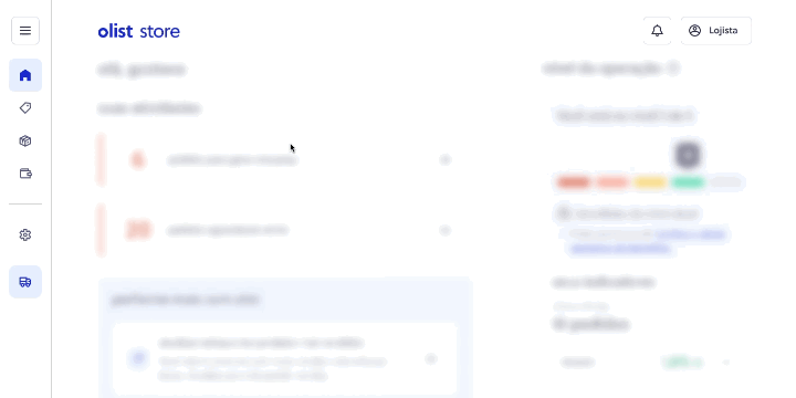 Animation of the final version of the side menu opening and closing.