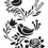 Thumbnail: Garden Birds #1 - Reusable Stencil - Non-Adhesive or Self-Adhesive