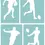 Thumbnail: Rugby Silhouettes - Reusable Stencil - Non-Adhesive or Self-Adhesive