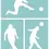 Thumbnail: Football Silhouettes - Reusable Stencil - Non-Adhesive or Self-Adhesive