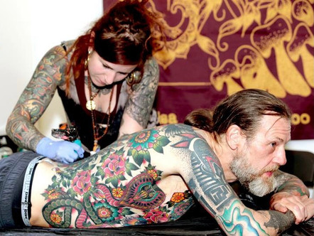 Tattooing at The International Brussels Tattoo Convention