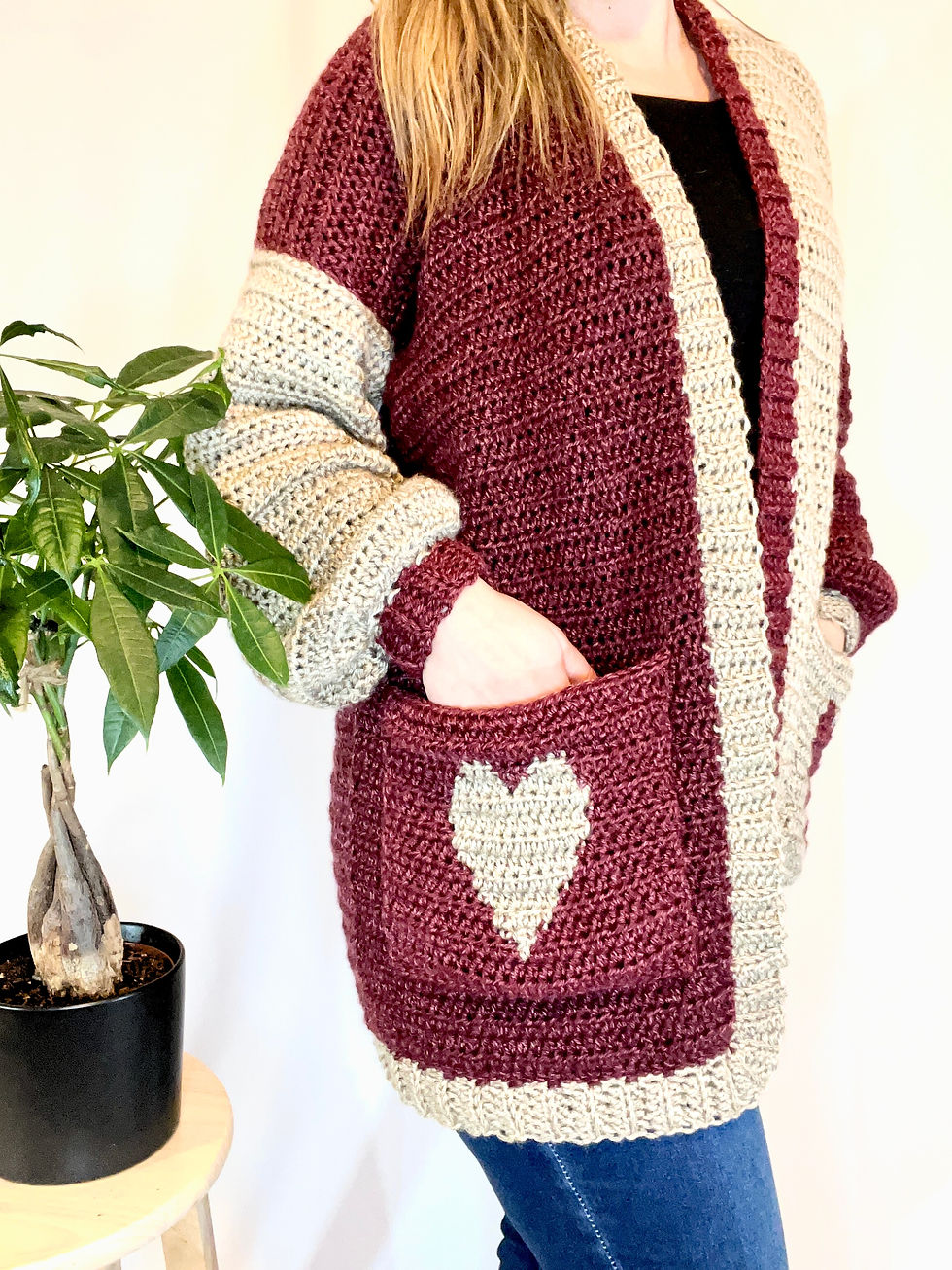 Thumbnail: The Heartfelt Crochet Cardigan on a Model