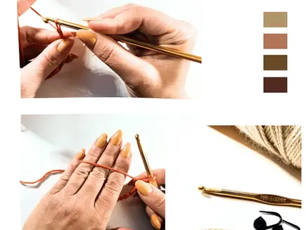How to hold yarn and crochet hook for beginners with different crochet hook grips and yarn holding techniques demonstrated step by step.