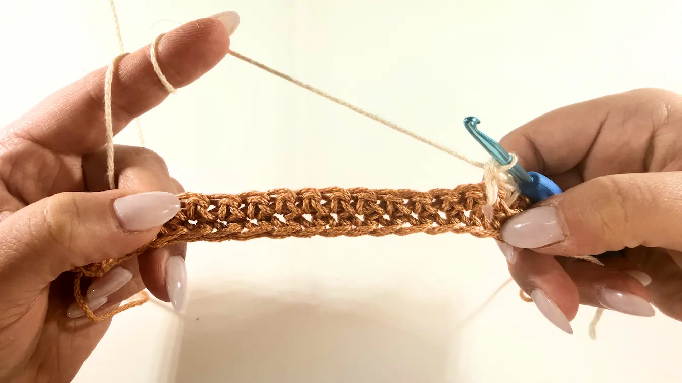 Completing the Spike Stitch.