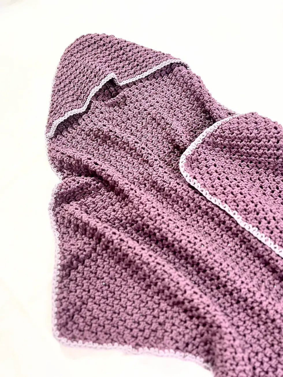 Thumbnail: Crochet hooded baby towel pattern PDF