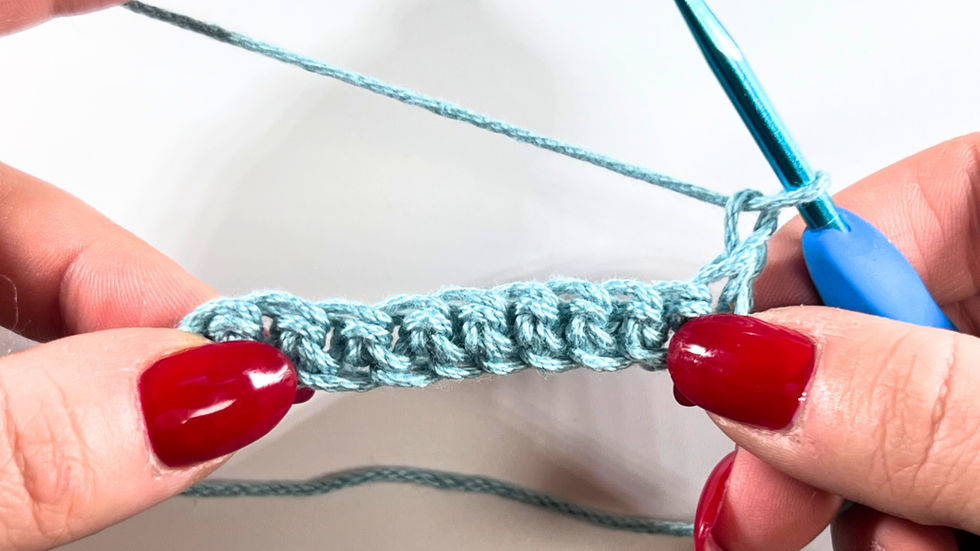 Step 7 how to Single Crochet