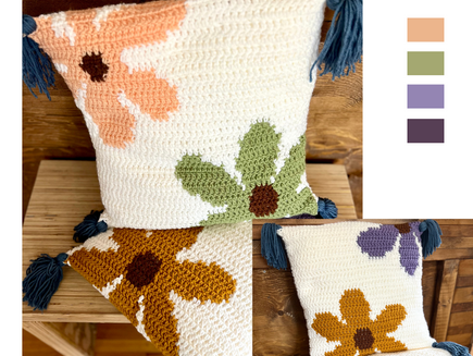 Flowers Dream Pillows Free Crochet Pattern