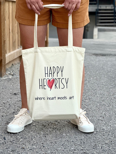 100% Cotton Tote Bag | Happy Heartsy