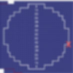 Chart of White New Moon Phase with numbers on the blue background