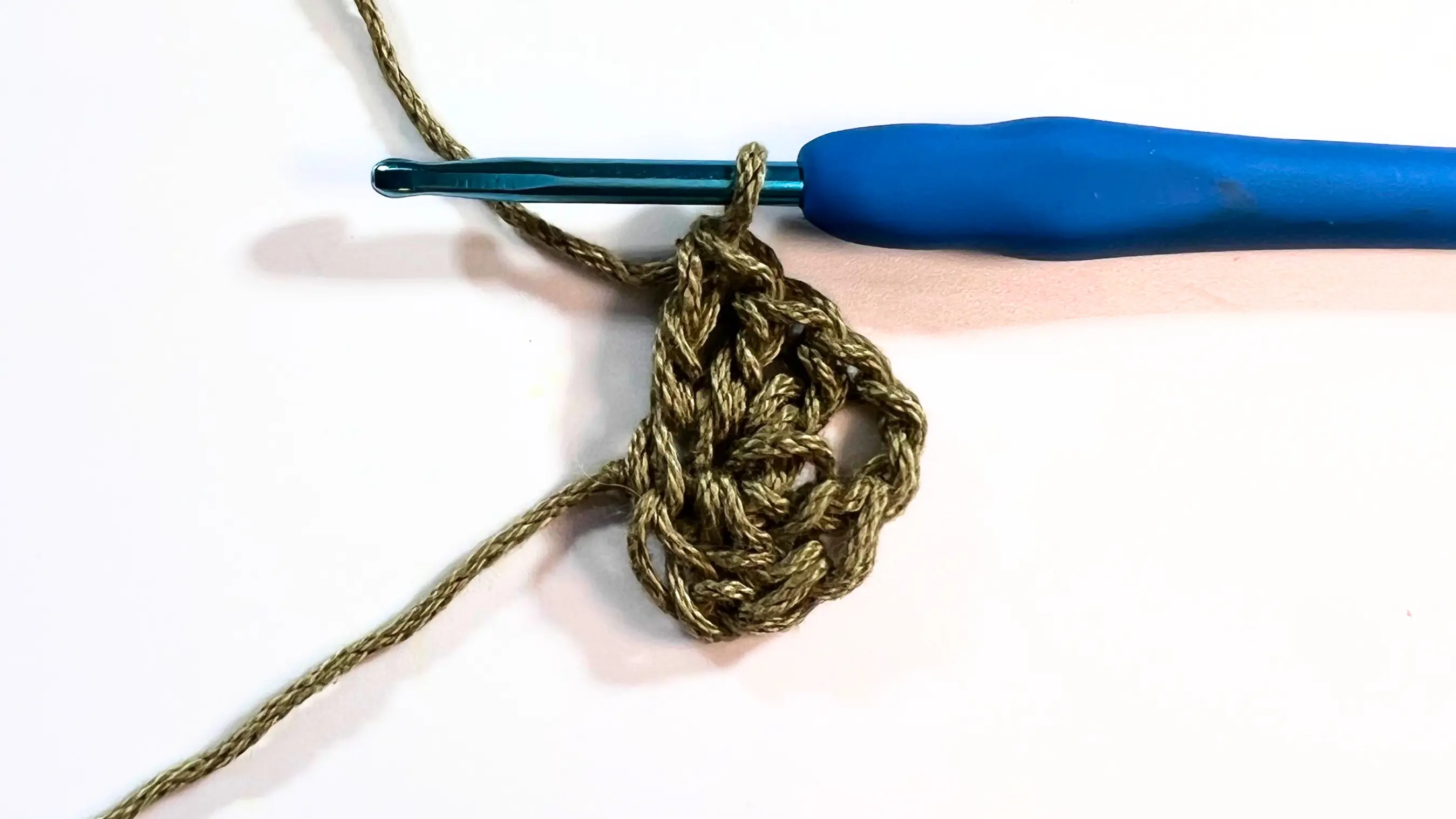 Three double crochet stitches worked into the same loop of the granny square.