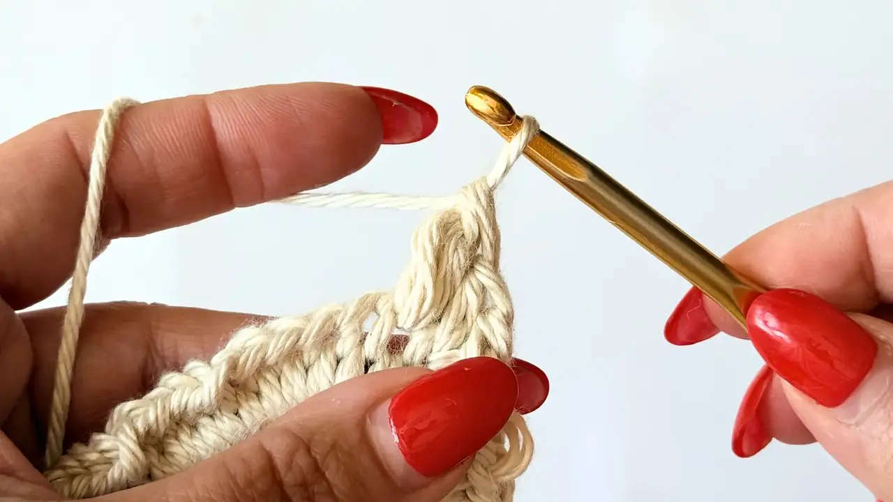 Pull through the remaining two loops to complete the puff stitch.