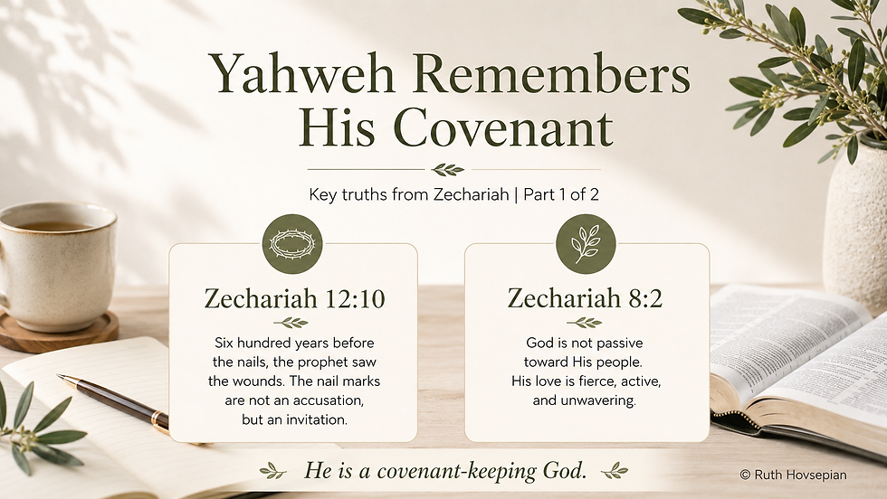 Inspirational image with the words Yahweh is not passive toward His people based on Zechariah 8:2.