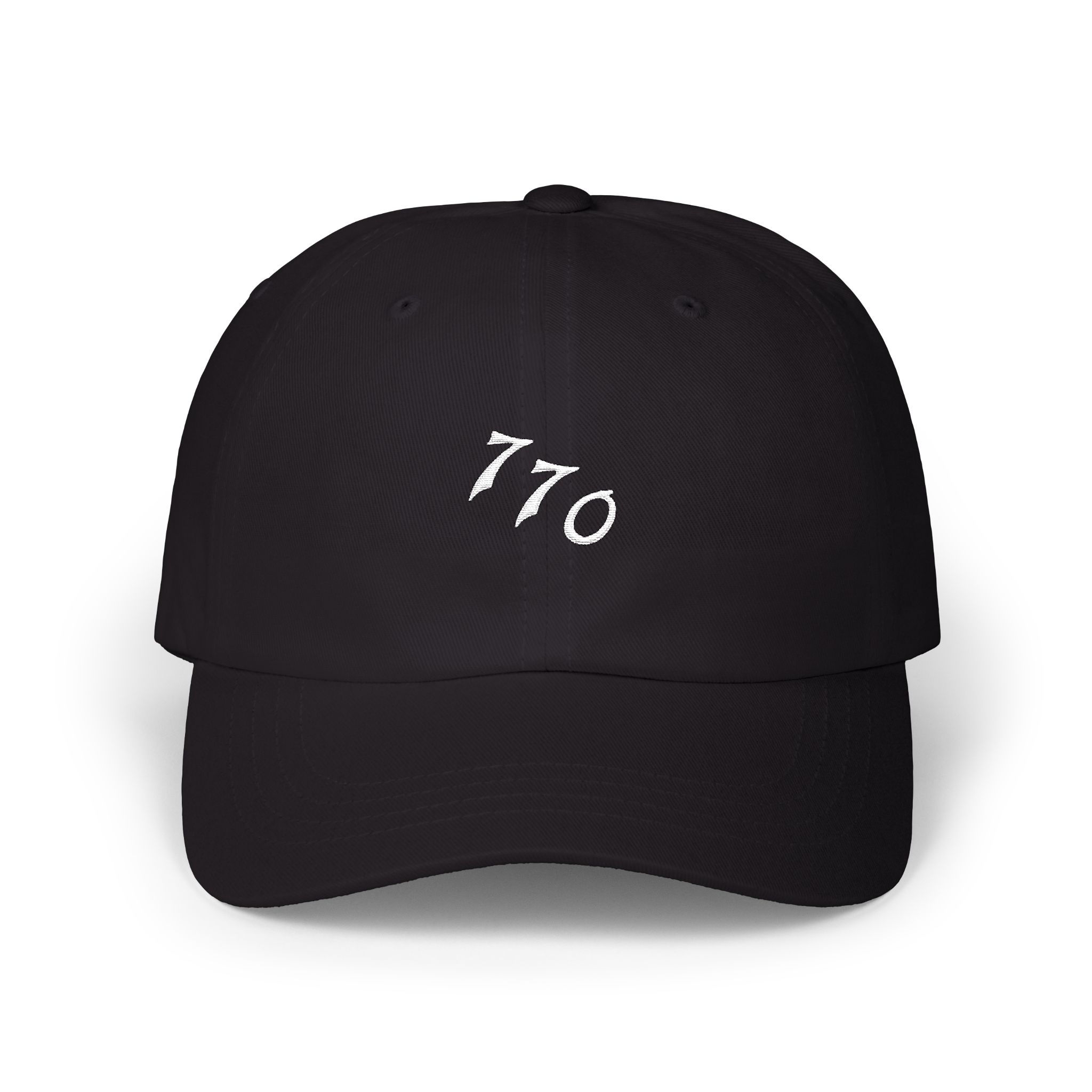 770 Dad Cap — Minimal Script Baseball Hat 