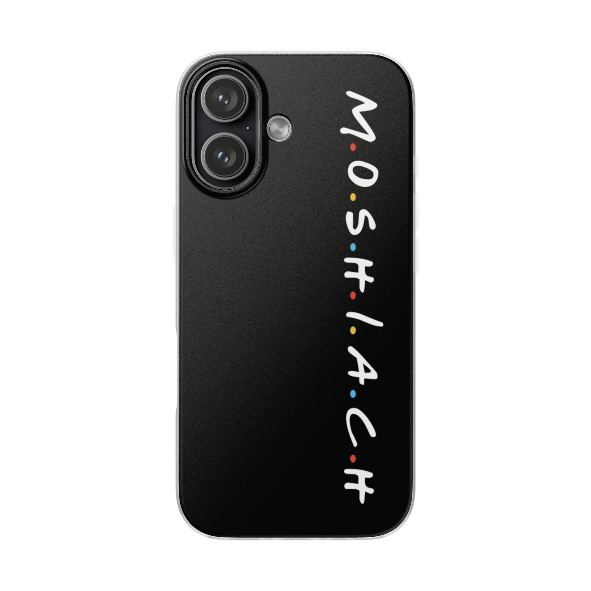 Phone Case — 'Moshiach' Vertical Script Black Protective Flexi Case