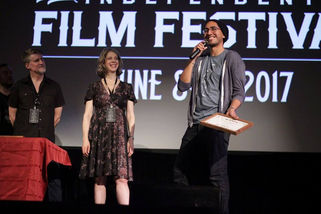 Best Feature Director Robert Hererra "Palacios" at the Jim Thorpe Independent Film Festival