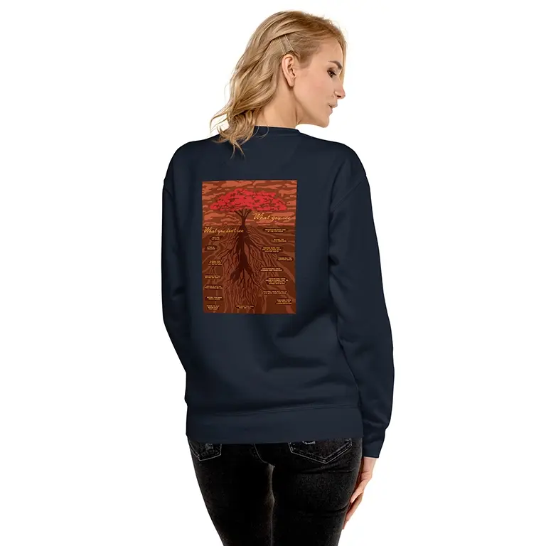 Parenting Flamboyan Sweatshirt Navy Back View