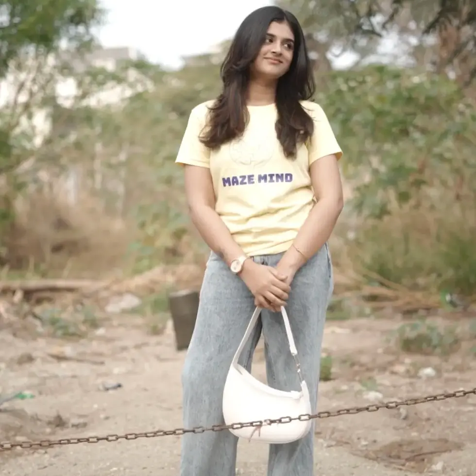 Butter yellow Maze Mind T-Shirt | Mental Health Unisex Tee
