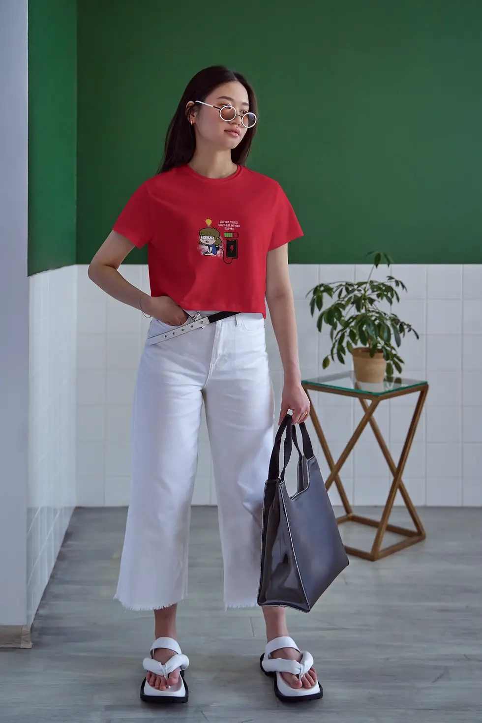 Sometimes you have to reset Crop Top | Unique Graphic women's Tee