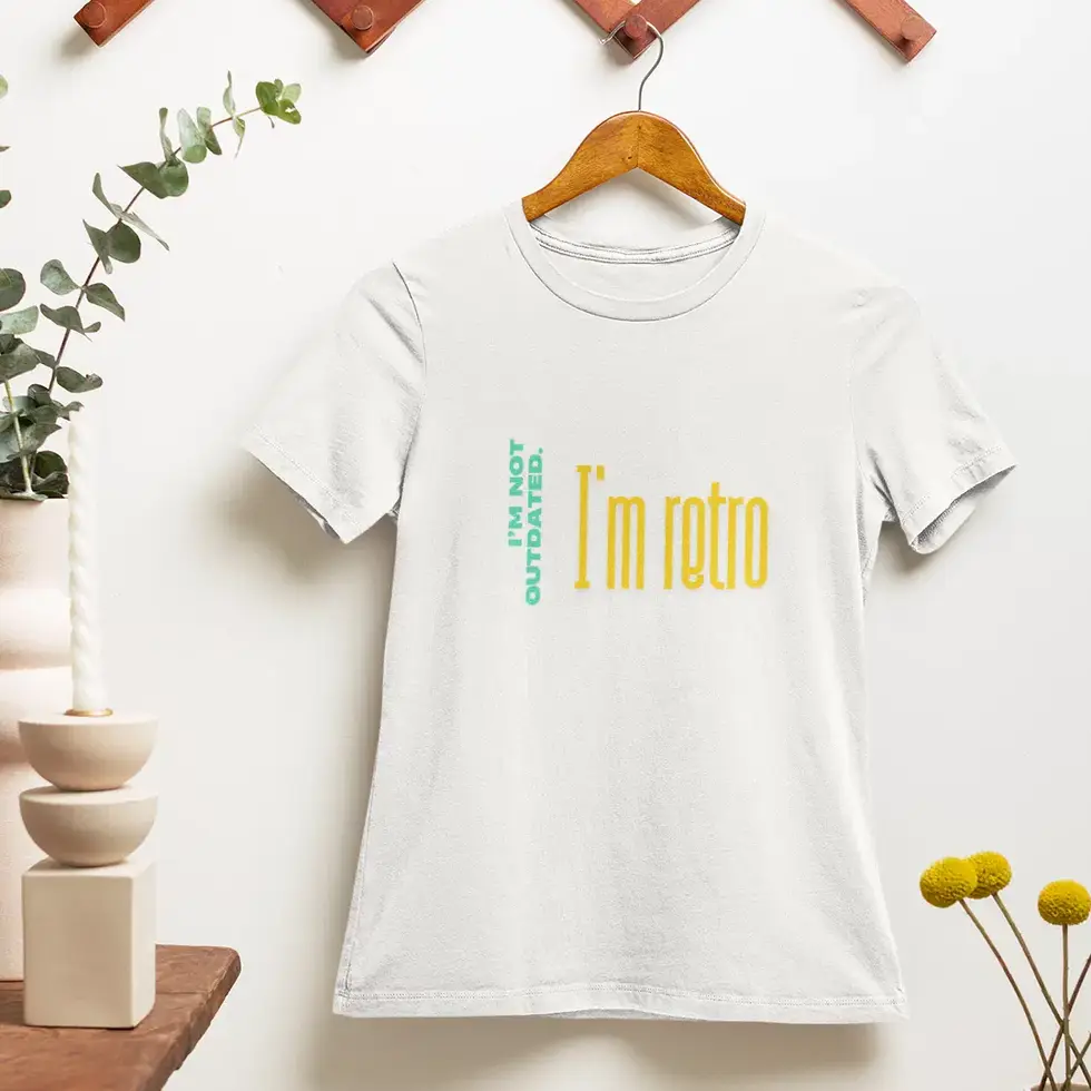 White I'm Retro | Funny Vintage Unisex Graphic Tee