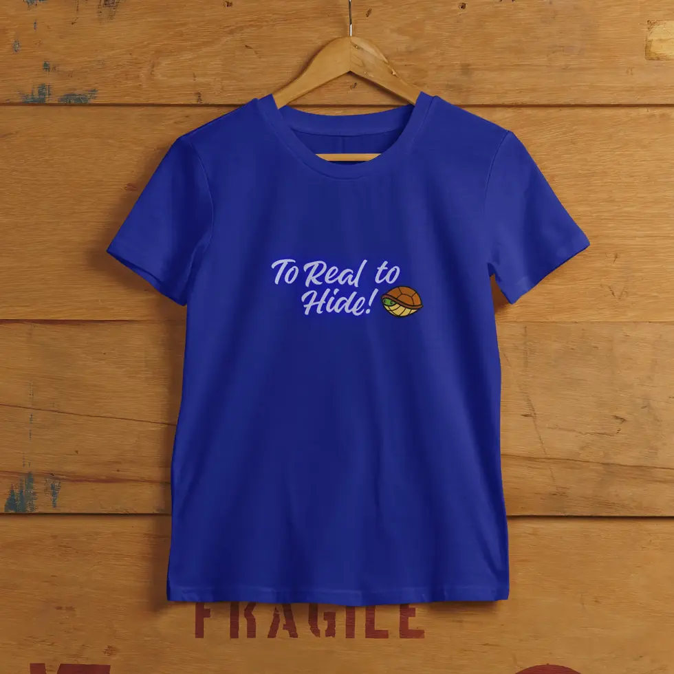 Royal blue Too Real to Hide! Neon Glow T-Shirt | Unisex Half Sleeve Tee