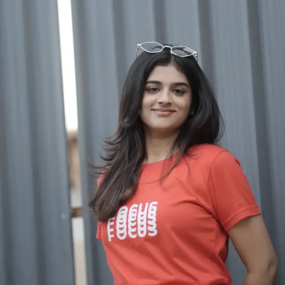 red FOCUS Overlap Print Unisex T-Shirt | Modern Graphic Tee