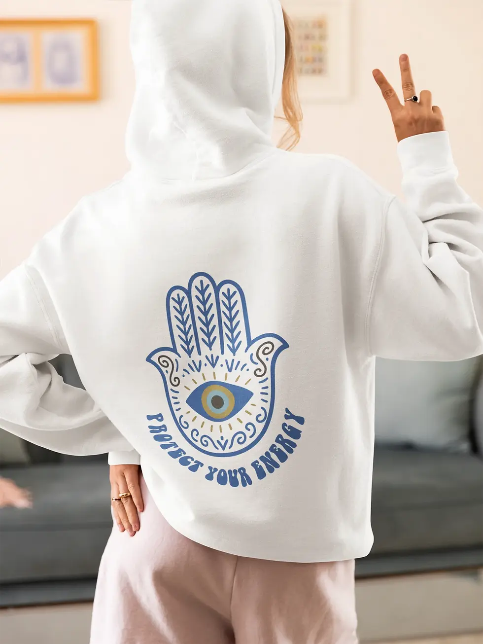 White Evil Eye | Women's Hoodie