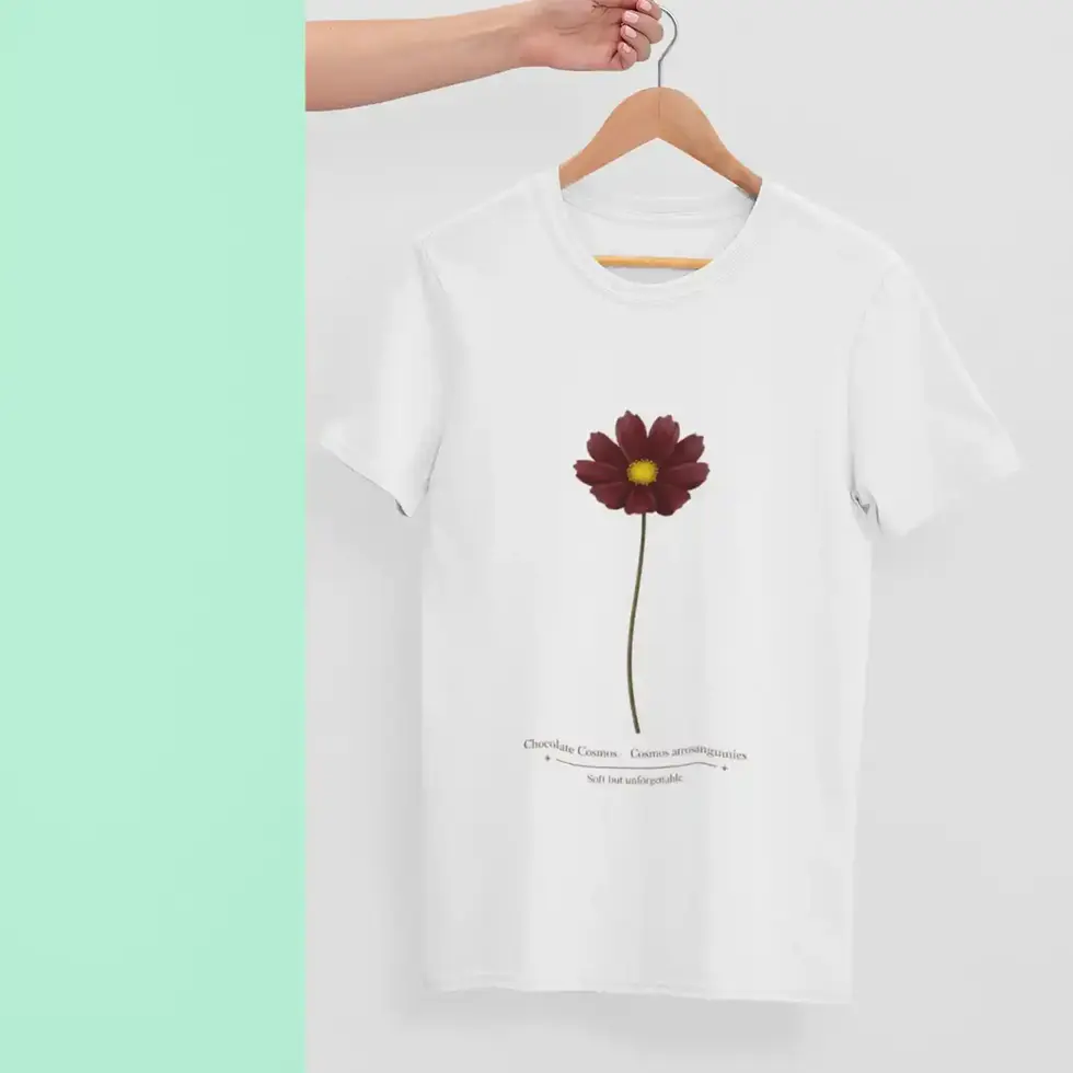 White Chocolate Cosmos Floral | Women's Half Sleeve Tee