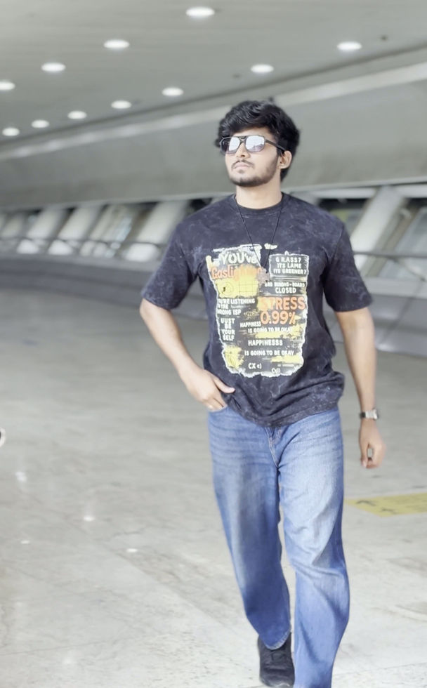 Black gray color Gaslighting Streetwear | Oversized Acid Wash Men's Tee