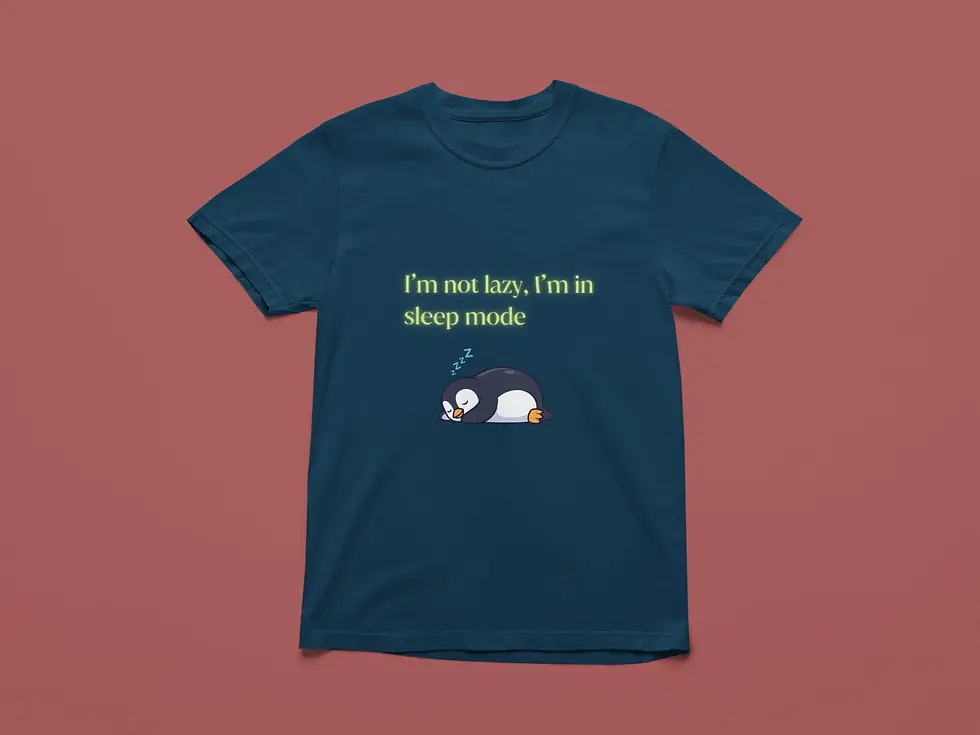 Navy blue I'm in Sleep Mode | Cute Unisex Graphic Tee