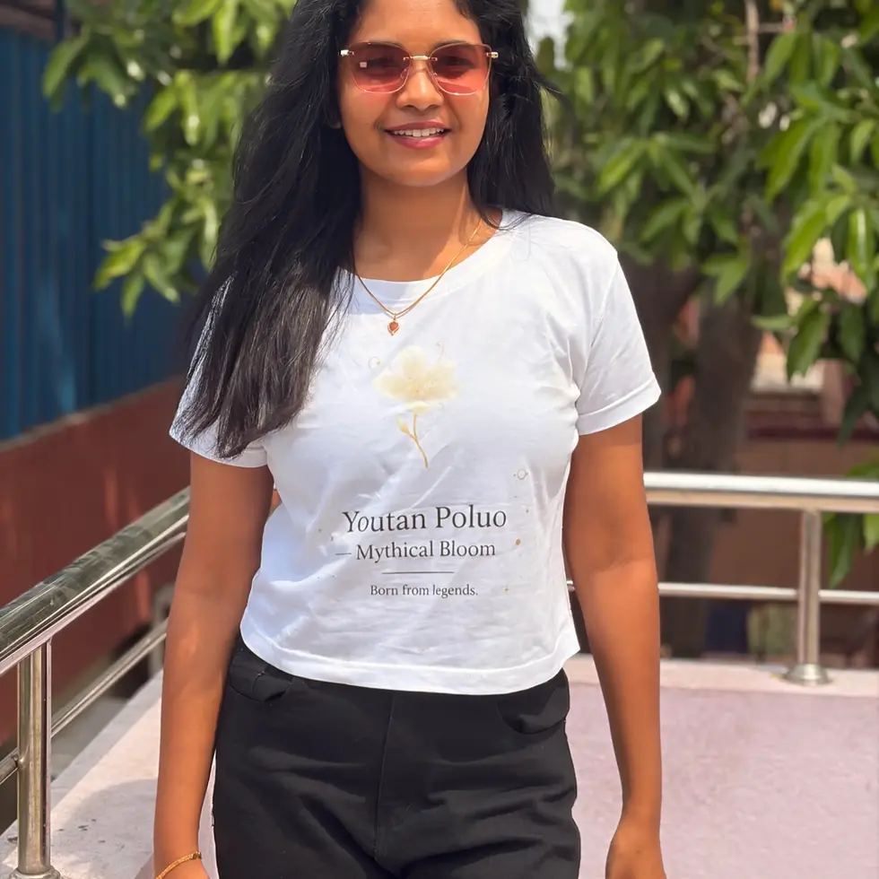 white Mythical Bloom | Women’s Crop Top